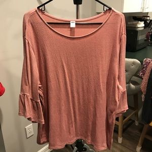 Old Navy pink 3/4 Bellsleeve XLarge